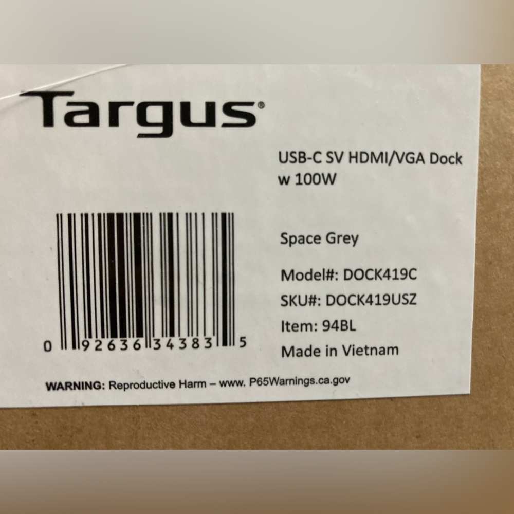 Targus docking station